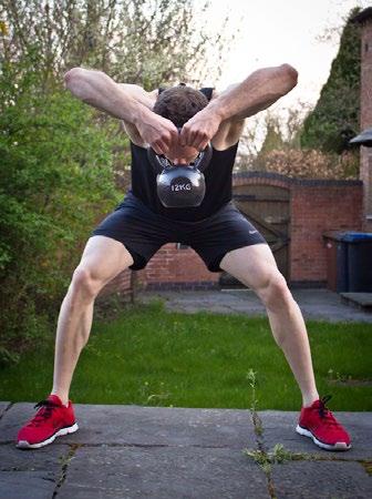 1. KETTLE BELL FACE PULL 3 x 10-15 reps 60 seconds Band Face Pull Take a wide stance and bend forwards,