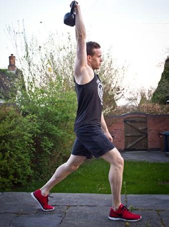 Slowly lower your body vertically by bending the rear leg and go as low as you can go. Ideally until your back knee is just off the floor.