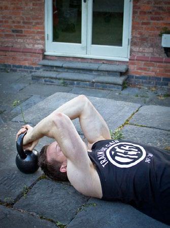5. KETTLE BELL SKULL CRUSHER 4 x 6-12 reps 60 seconds Bodyweight Skullcrusher NOTES Move your elbows back towards your