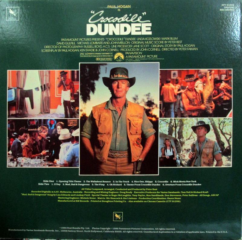 LP EMI EMX 240625 1986 Gatefold LP Varese Sarabande (USA) STV 81296 1986 Written, Arranged and Produced by Peter Best All AMCOS Recorded digitally at AAV Australia, Melbourne and remixed at Paradise