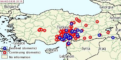 LSD outbreaks in Turkey (Source OIE/WAHIS) Start: 06/08/13 > 236 outbreaks Continuing Movement control, disinfection / disinfestation, quarantine,