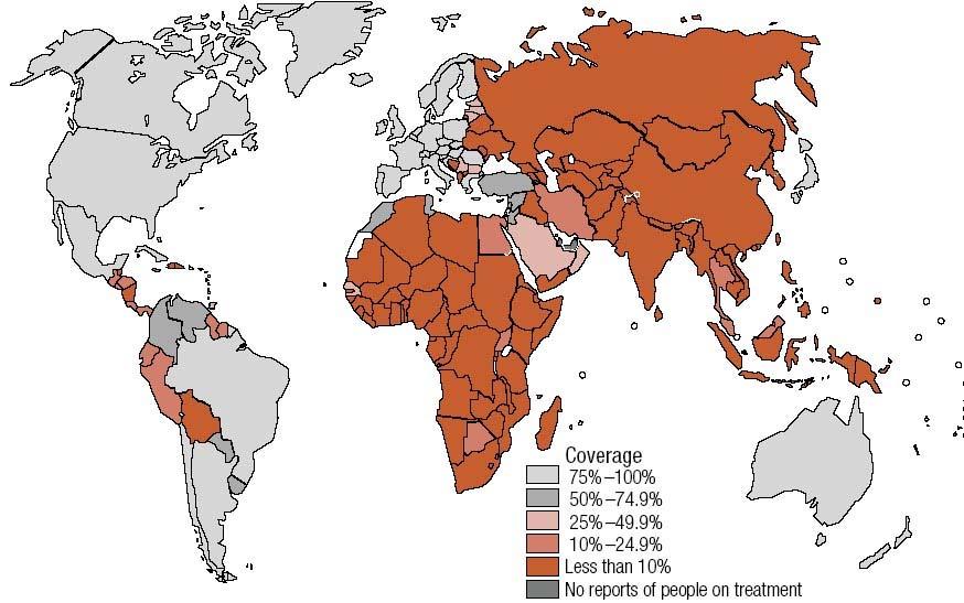 Estimated Global Coverage with Antiretroviral Therapy End of