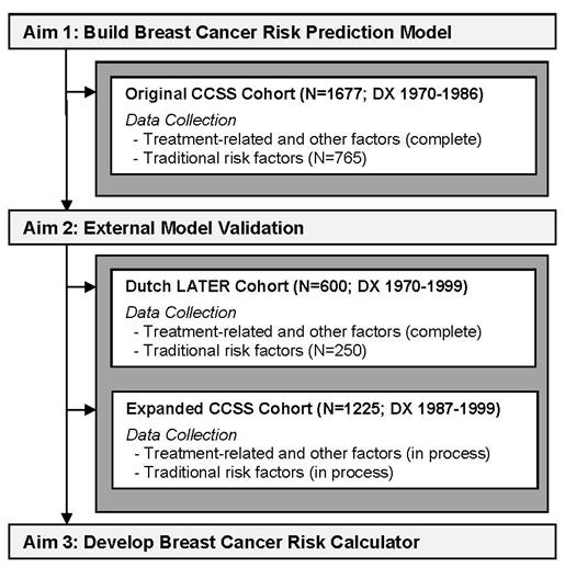 Breast Cancer Risk Prediction Model Research Team Chaya Moskowitz, PhD Kevin Oeffinger, MD Suzanne Wolden, MD Greg Armstrong, MD Monica Morrow, MD Jonine Bernstein, PhD