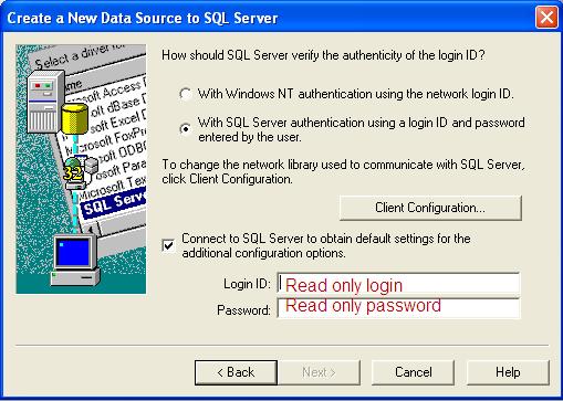 11. Choose 2 nd radio button With SQL Server authentication using a login ID and password entered by the user.