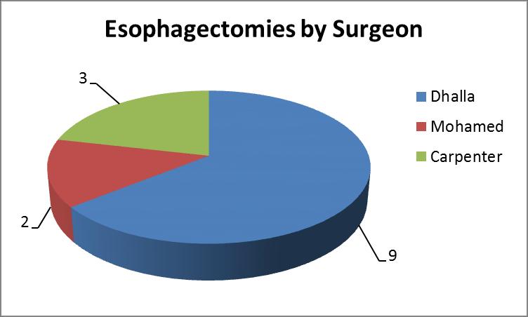 Esophagectomy Audit The outline of this report follows the December 2011 Esophagectomy Audit by Robin Smith.