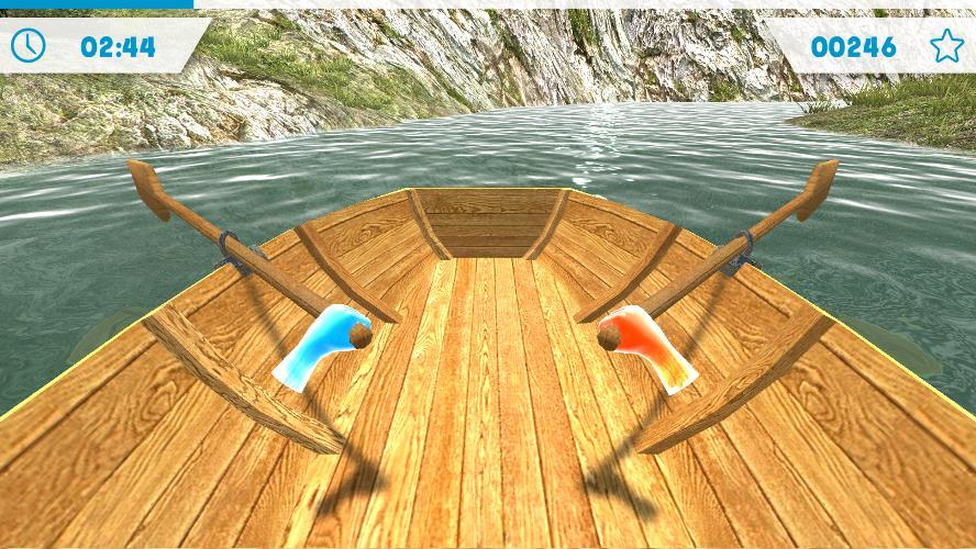 ROW THE BOAT The user must row and move their hands in a coordinated and parallel fashion. There is no colour code. Bilateral Arm Training (BAT).