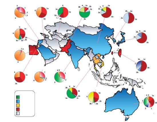 Geographical distribution and prevalence Genotype 2 and 3 Global Syria Iraq Iran Pakistan China Korea Lebanon Japan Egypt Taiwan Jordan Saudi