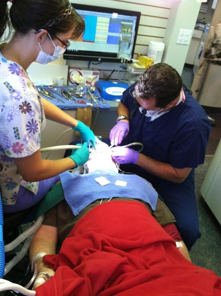 Adult patient in dental