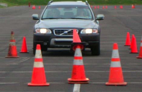 [knock over the cones]