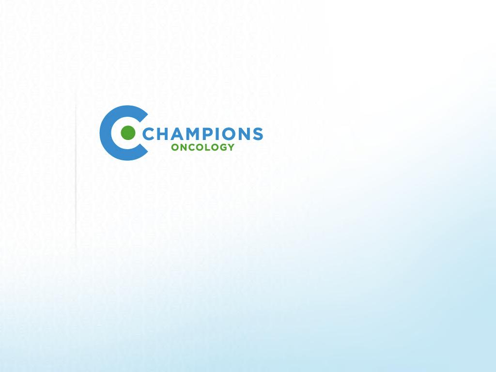 PDX Tumor Biology Pla0orms for Drug Advancement Neal Goodwin, Ph.D. Vice President Corporate Research & Development ngoodwin@championsoncology.