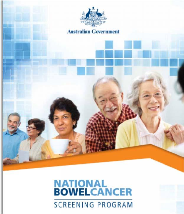 Duty visit to Australia Experience sharing To collect experience from National Bowel Screening Programme of