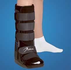 The foot plate is designed to prevent dorsiflexion of the metatarsal heads and the inside of the walker is padded with PU foam for good pressure reduction.