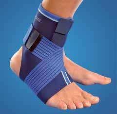 flexible and light ankle brace made of NeoTex.