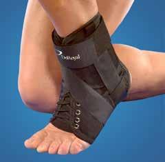 Help for Foot & Ankle 9 DeRoyal Sport Brace A functional ankle lace-up brace made in left and right model. Stabilizes the heel individually by a non elastic strap that runs medial-lateral.