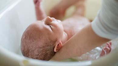 1 2 3 HOW TO GIVE YOUR BABY BATH Gather all your bath supplies (including Ruby-Blue Bunny Shampoo & Body Wash, a soft wash cloth, and a small cup), baby bath tub, a towel to dry baby, a clean diaper,