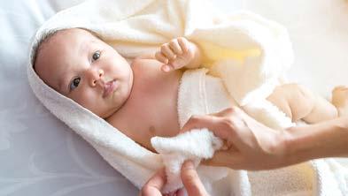 Remember! Baby s are slippery when wet 5 Nourish your baby s clean skin with Ruby-Blue Bunny All- Body Lotion. Put a small amount of lotion in the palm of your hand.