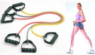 Rubber Pull Exerciser Perfect for toning user's hips, thighs, buttocks, legs, arms, chest, back & abs.