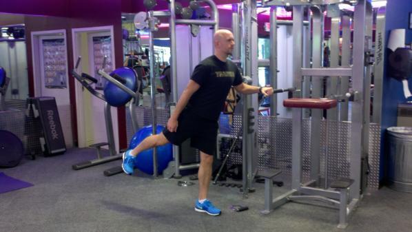 Workout A Leg Swings Stand with your feet hip width apart and hold on to something for balance.