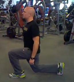 Workout D Swing Lunge Do a reverse lunge for your left leg by stepping back with your right leg.