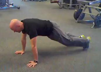 Squat down on your feet and hands Kick your feet out to form