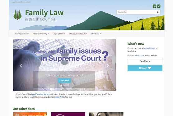 Community Partners Orientation Manual Family Law in BC website familylaw.lss.bc.ca Note You can get to the Family Law in BC website at familylaw.lss.bc.ca or from the LSS website homepage by clicking the Family Law in BC link at the bottom of the page.