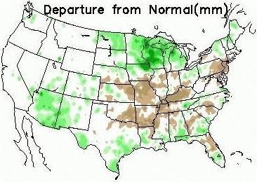July OBSERVED PRECIPITATION 1999-versus-2000 Interannual Variability of North American Monsoon: Note 3 regions of opposite sign of precip anomaly from 1999 to 2000 July 1999 July 2000 moist dry dry