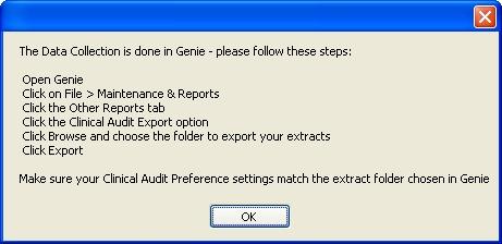 11. APPENDIX A - GENIE DATA COLLECTION For Genie users the data set collection is performed from within the Genie