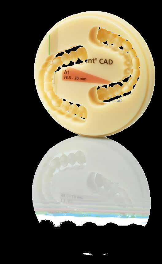 SR Vivodent CAD SR Vivodent CAD are tooth-coloured discs made from DCL material which are suitable for the individual design and production of whole tooth