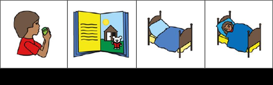 This will help your child see that his/her bedtime routine will be the same events in the same order each night.