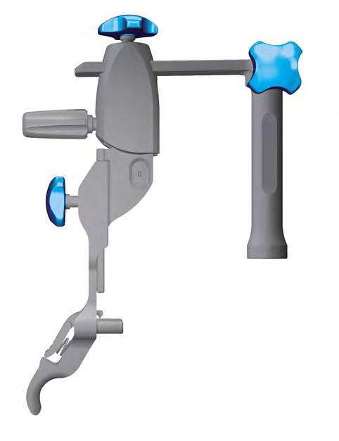 The angle can also be checked relative to the posterior condylar axis by moving the slider forward and rotating it until it is aligned with the posterior condyles.