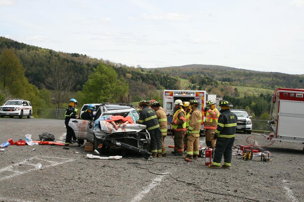 MOCK DWI CRASH GILBERTSVILLE-MOUNT UPTON CENTRAL SCHOOL In May, Sergeant Michael Stalter and Deputy J.R. Koren assisted with a presentation of a Mock DWI Crash at the Gilbertsville-Mount Upon Central School.