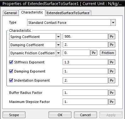 Figure 3-8 The Contact Definition dialog in RecurDyn.