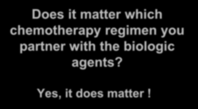 Does it matter which chemotherapy regimen you partner