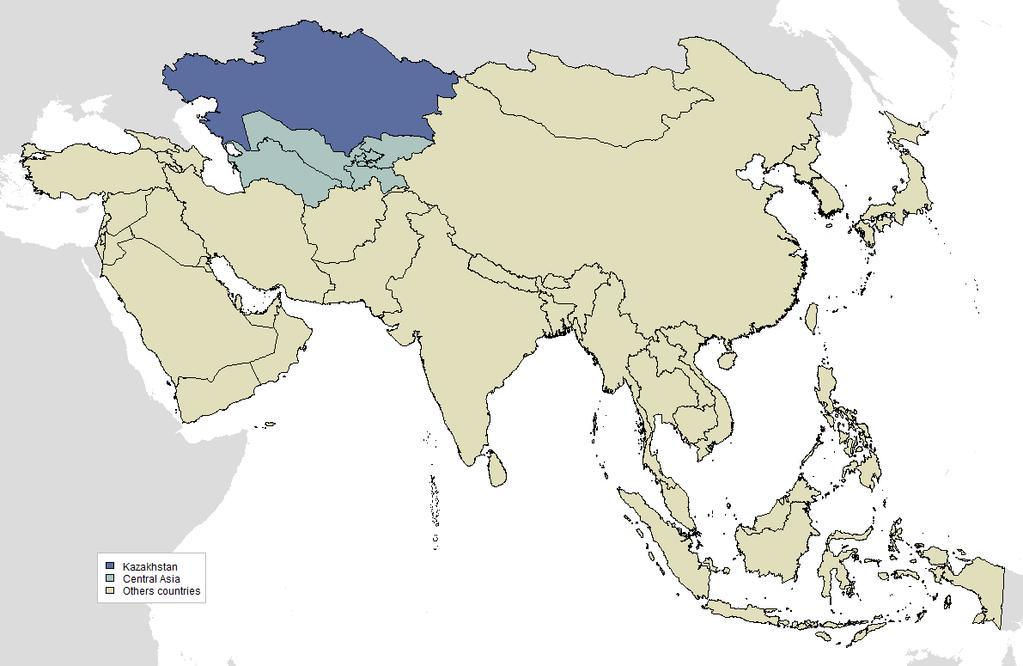 1 INTRODUCTION - 2-1 Introduction Figure 1: Kazakhstan and Central Asia The HPV Information Centre aims to compile and centralise updated data and statistics on human papillomavirus (HPV) and related