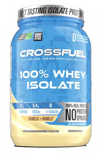No Protein Spiking CROSSFUEL 100% WHEY ISOLATE is one of the cleanest and purest sources of protein available today and rapidly absorbed into the system.