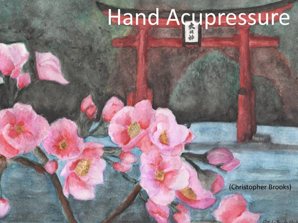Hand Acupressure Audience Analysis: Hand acupressure is a useful and easy therapy that can be applied at any time. This topic interests my audience in alternative remedies.