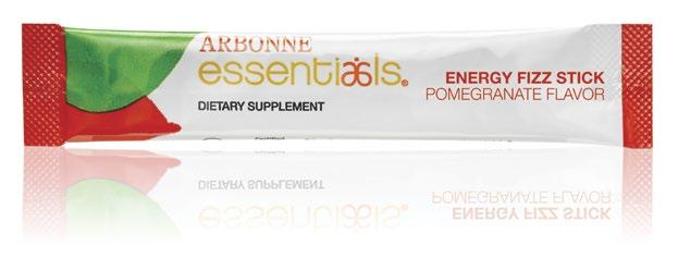 ENERGY FIZZ STICKS Temporarily helps promote alertness and enhance cognitive performance Helps promote endurance when you start to feel tired Two flavors, citrus and pomegranate Dissolves quickly in