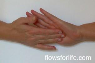 Hold Center of Palm for FATIGUE and DESPONDENCY Don t have time to hold each thumb and finger? Then as a shortcut, place your fingers at the center of the palm.