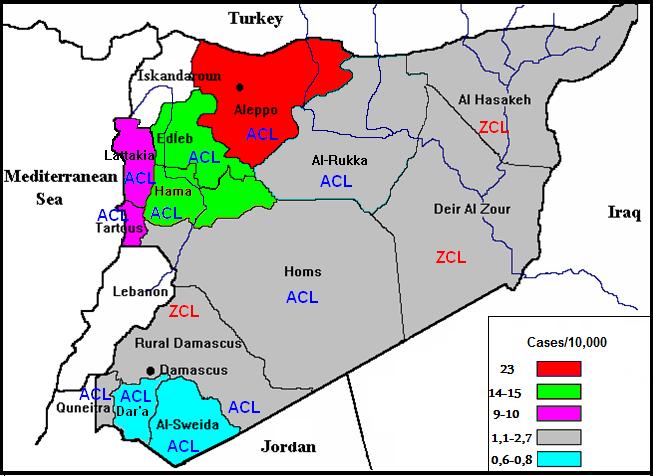 Syrian crisis and CL Number of Syrian refugees registered in neighboring countries - almost 2.