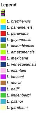 pathogenic to humans Venezuela= 8 Colombia= 7 Brazil=8