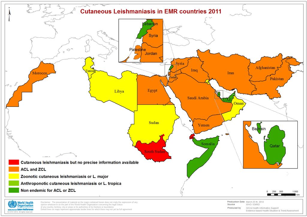 Cutaneous leishmaniasis in eastern Mediterranean region 18 of the