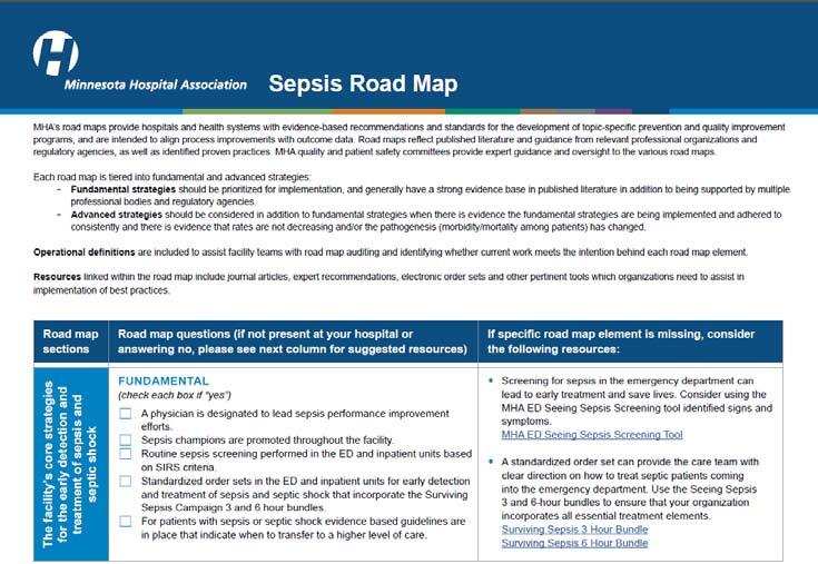 MHA s road maps provide hospitals and health systems with