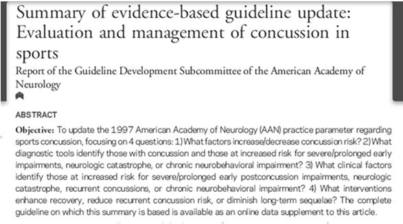 is NOT a requisite finding Classification of concussions is not supported The cornerstone of concussion management is