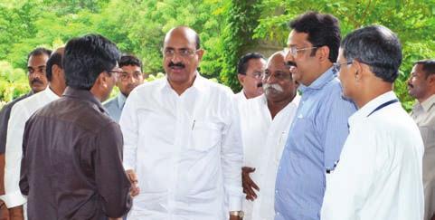 2014. Eminent Visitors Hon ble Union Minister for Civil Aviation, Sri Ashok Gajapathi Raju, visited the campus on 21
