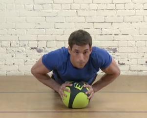 on the med ball to complete a power set. SETS: REPS: Max REST: 0s : Side Planks, Front Plank Push-ups. Start in a push-up position.