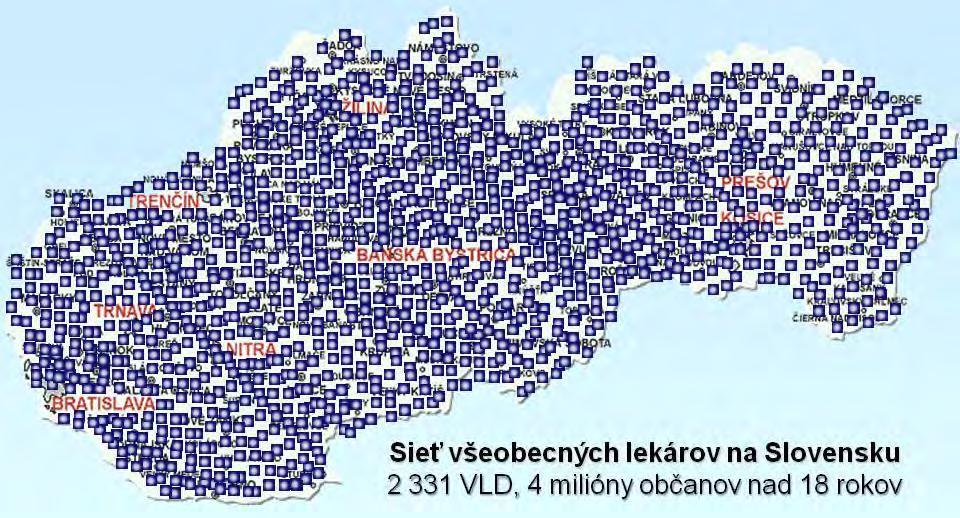 Sieť VL na Slovensku