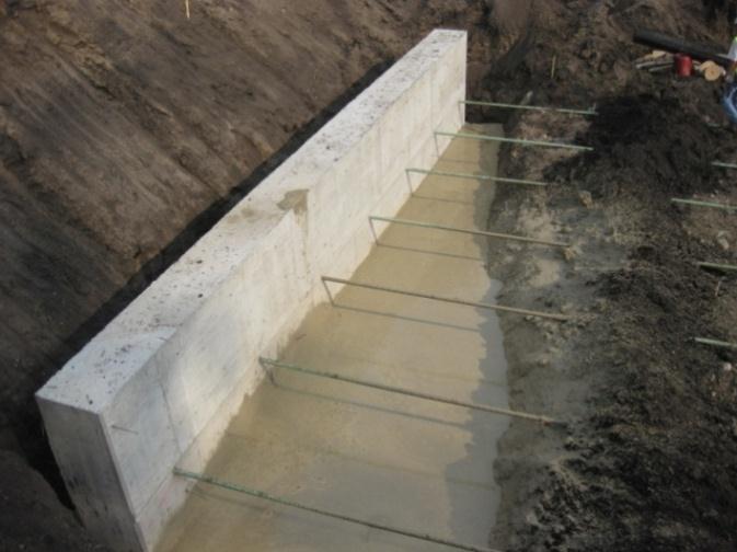 ) Placement of flowable grout