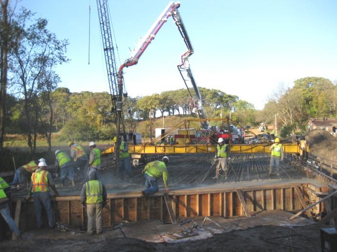 poured using a concrete pump truck as shown in Figure 5-89;