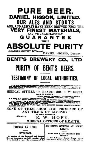 This policy was not confined to brewers operating in those areas which had experienced poisoning outbreaks.