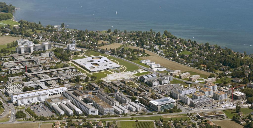 Situated within the EPFL campus linked